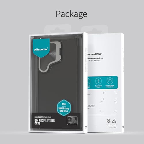 Nillkin Capa carteira para Samsung Galaxy S24 Ultra, capa de couro PU com suporte para cartão e capa