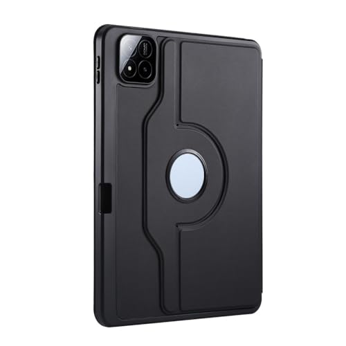 Coque Xiaomi Pad 7 Pro en cuir noir idéale pour travailler en voyage
