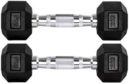 Pair Dumbbell 2kg +2kg Dumbbell Hex Rubber Grip Gallant (gdb02f3b...