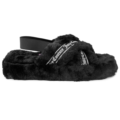 Juicy Couture Women's Slide Sandals With Faux Fur Slipper Sandals, Furry Slides, Womens Slip On Slippers2