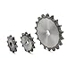 06B Flat Chain Gear 60 Teeth Industrial Sprocket Wheel Carbon Steel Tooth Pitch 9.525mm 1Pcs