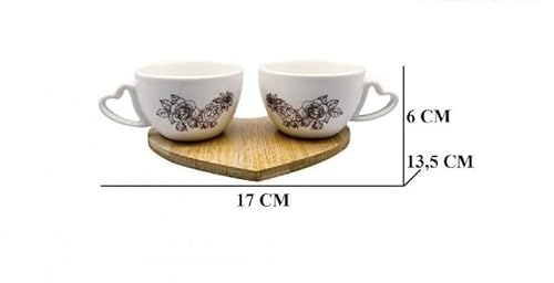 DETERMONDO Set 2 Tazzine Caffe Particolari con