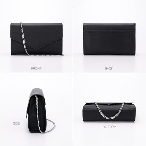 Image of GM LIKKIE Clutch Purses for Women, Evening Crossbody Envelope Handbags | GM LIKKIE Small Faux Leather Shoulder Bag for party, wedding, cocktail and formal date night occasions