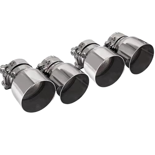 4 embouts d'échappement BMW M5 F93 acier inoxydable argenté