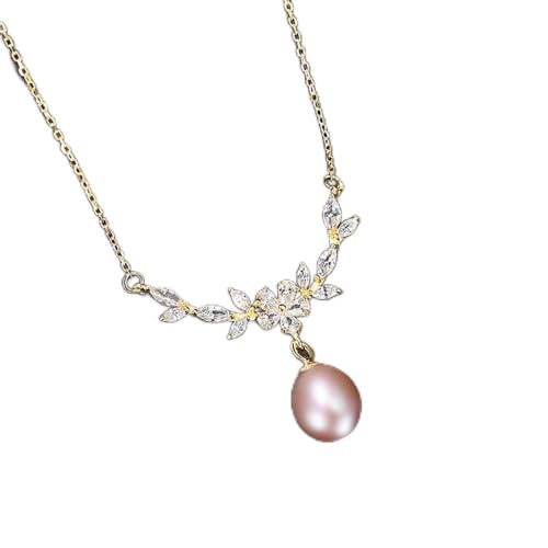 Colliers avec Pendentif en Perles Naturelles et Fleur Fantaisie de Mariage