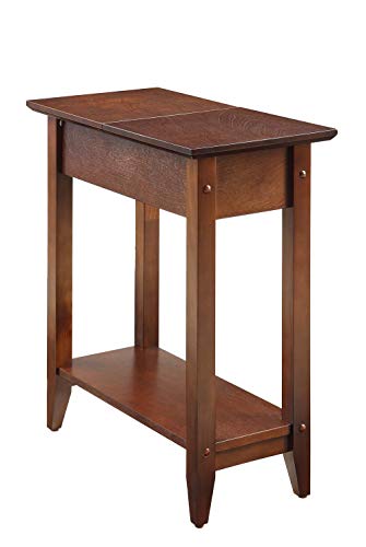 Convenience Concepts American Heritage Flip Top End Table With Shelf, Espresso #TOP14
