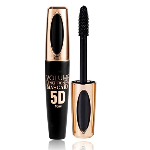 Image of 5D Silk Fiber Eyelash Mascara - Waterproof Mascara - Curling Longer & Thicker Lashes, Voluminous Eyelashes, Clump-Free, Natural Smudge-Proof, Adds Length, Black Long-Lasting Waterproof
