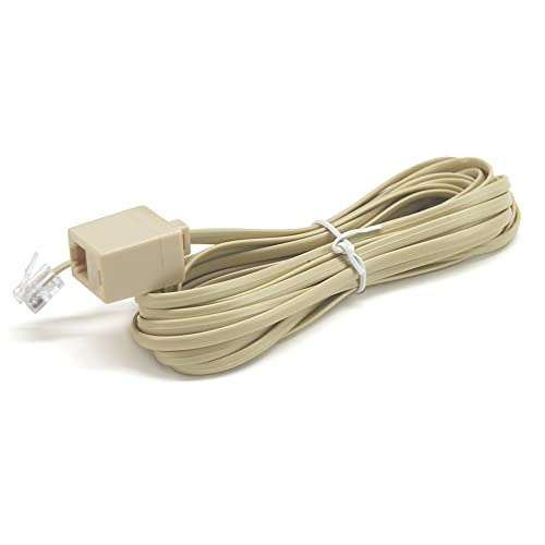 Waytex 39356 Telephone Extension Cable RJ11 Male to RJ11 Female 5 m Beige, 5m - Image 3