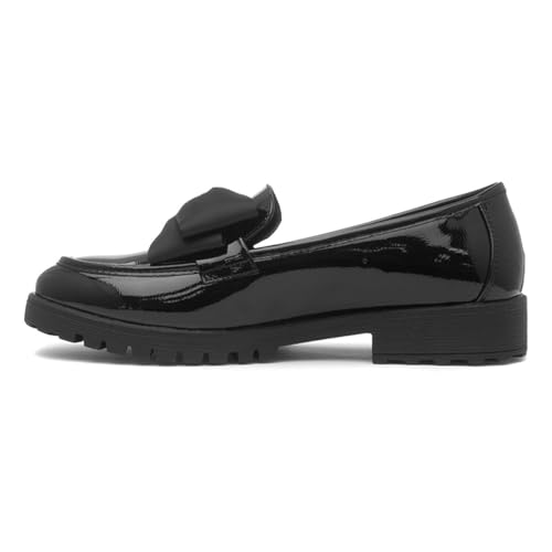 Cushion Walk Hanoi Womens Black Patent Bow Loafer - Image 5