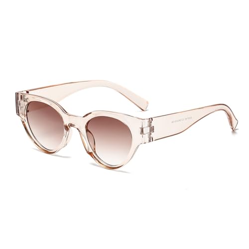 Lunettes de soleil œil de chat vintage ovale femme protection UV400