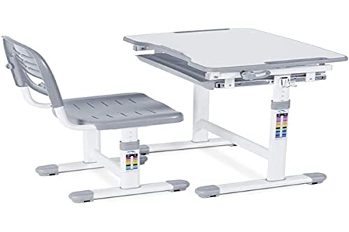 Mesa Infantil de Estudo e Desenho com Cadeira Cinza - B201 ELG