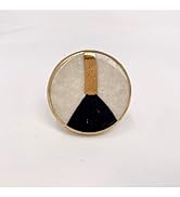 Pomelli in ceramica dipinti a mano dipinti a mano in oro nero e bianco per cassetti, pomelli per cassetti e armadietti.