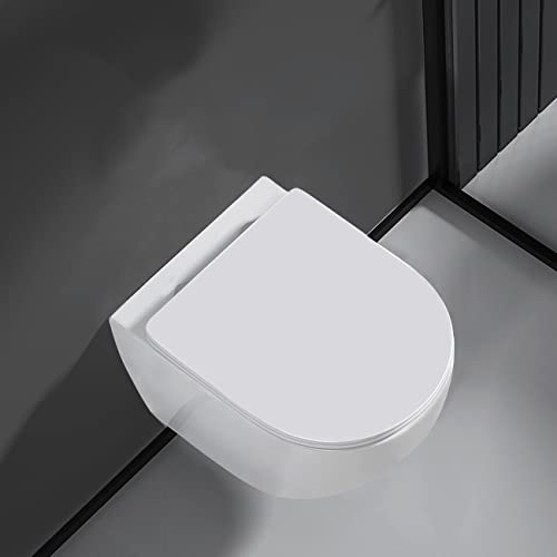 Winzo Wz5922 Rimless Wall Hung Toilet Bowl Modern Compact Design Mounted Water Closet,White #TOP5