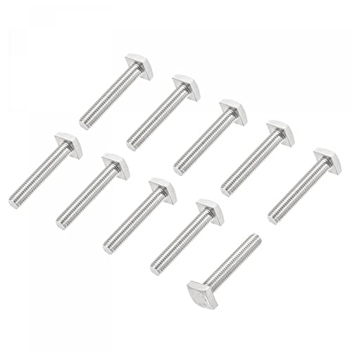 Image of uxcell Square Head Bolt, 10pcs M6x35mm Fully Thread 304 Stainless Steel Grade C Square Machine Screws