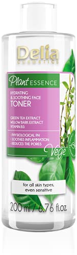 Delia Cosmetics Plant Essence - Lotion hydratante et hydratante - Ingrédients naturels - Pour tous les types de peau - Hydrate, rafraîchit, tonifie, resserre les pores - 200 ml