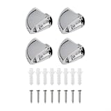 4 staffe a morsetto per mensole in vetro resistenti, regolabili, in lega di zinco, per mensole galleggianti, spessore da 5 mm a 22 mm, supporto per montaggio a parete, colore argento