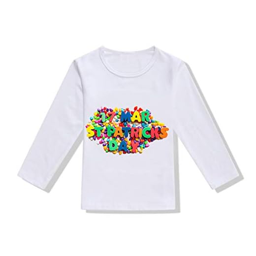 HEETEY berlock barn t-shirt St. Patrick's Day barn topp småbarn irländsk St. Patrick's Day barn topp kläder blus för 18 månader – 6 år gammal