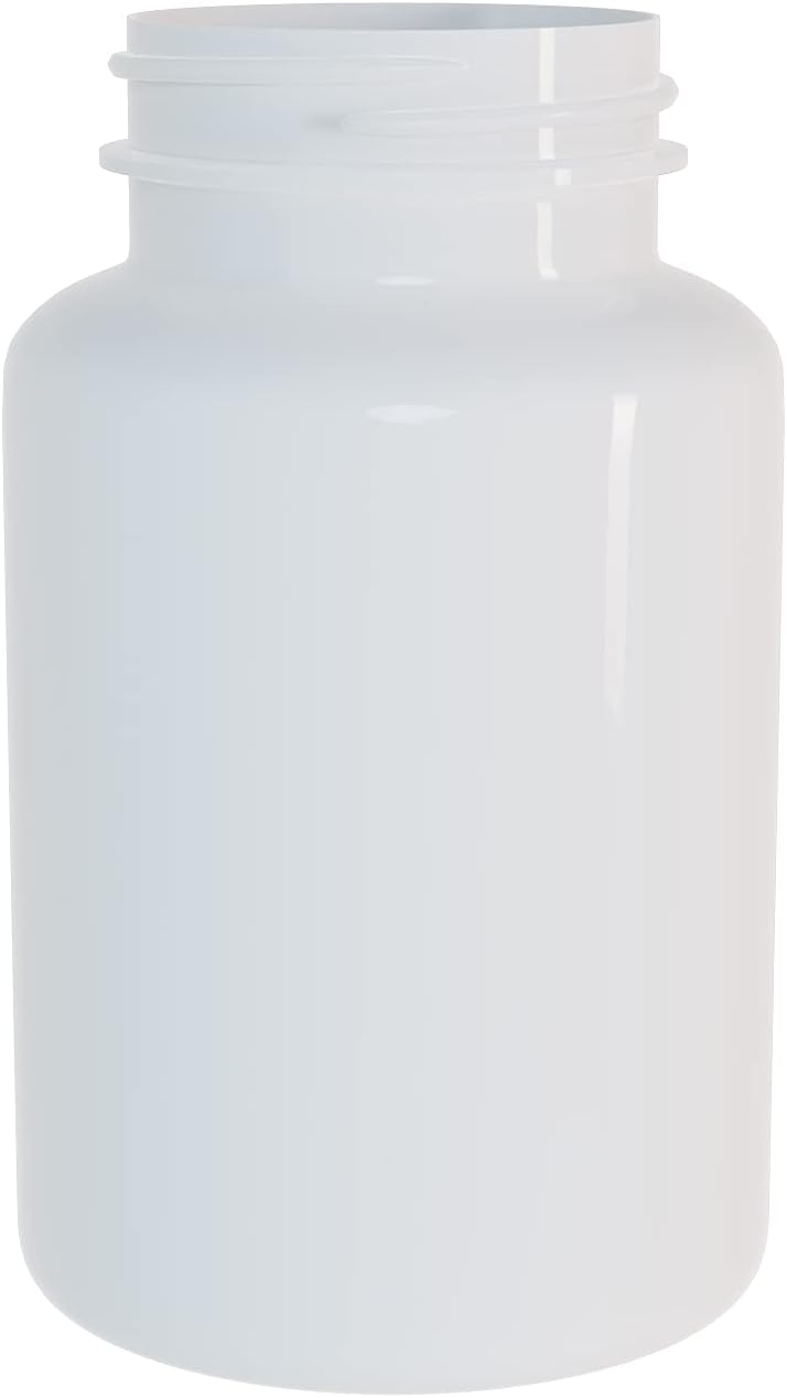 150cc White HDPE S-Packer Wide Mouth Round Plastic Bottle - 38-400 Neck 25 Pack Pharmaceutical Grade