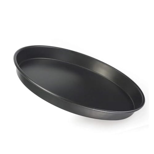 Genérico Plato redondo for Pizza de 6/8/9/10 pulgadas, bandeja for platos hondos, molde antiadherente acero al carbono, herramienta for hornear(10inch black 04)
