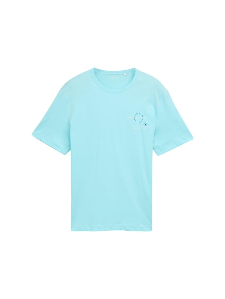 TOM TAILOR Men's T-Shirt, 34921 - Caribbean Turquoise, M