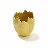 YIOXIN Dragon Egg Ceramic Succulent Planter, Desktop Plant Pot(Yellow)