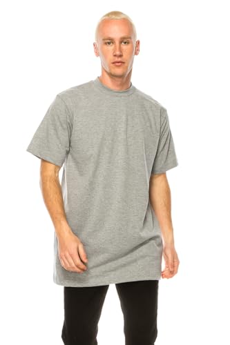 PRO G Men’s Tall Big Size Heavyweight Crewneck T-Shirt, 230 GSM, Thick Collar, Streetwear Workwear Style2