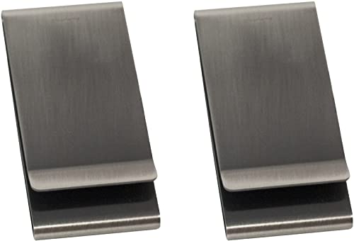 Stephanie Imports Stainless Steel Double-Sided Boxed Money Clip (Set of 2)