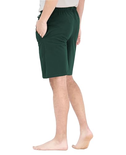 Image of Andrew Scott Men's Lounge Shorts | Drawstring & Pockets Cotton PJ-Sleep Short Bottoms | Multi Packs