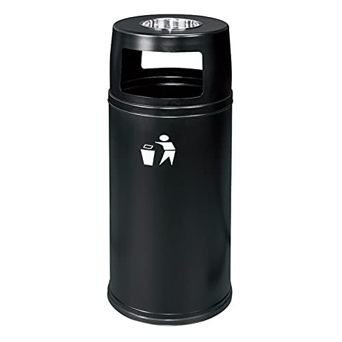 DFEDHF Garbage Can Outdoor/Indoor Recessed Panel Trash Can,Stainless Steel Ashtray,Public Trash Bin,Multiple Color Options Trash Bin(Black)