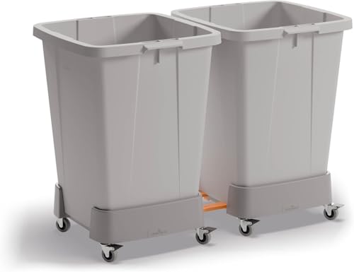 Durable Rollwagen für Mülleimer DURABIN® 90L, Rolluntersatz aus recycl....