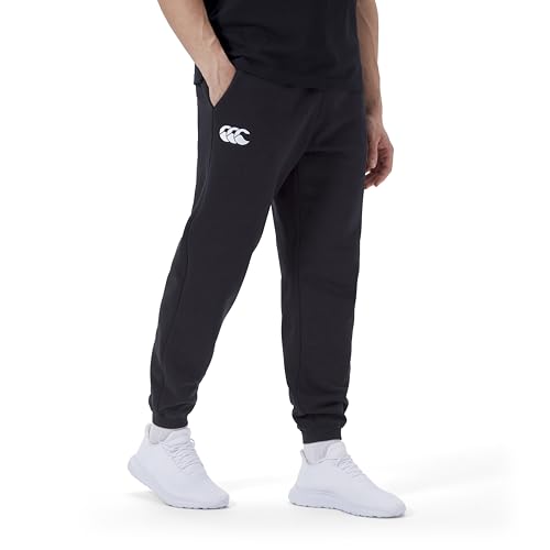 Canterbury Men's CCC Leisure Sweatpants | Jogging Bottoms | Cuffed Hem | Embroidered Logo Fleece Joggers, Black, XL - Image 2