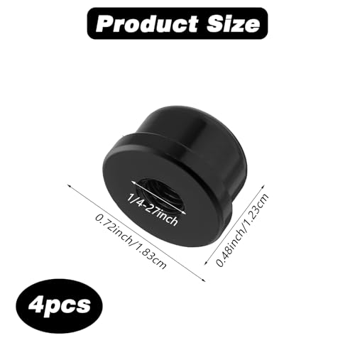 Image of 4 Pcs Lamp Finials Lamp Toppers Screw On Tall Finial Tapped Knob Accessories Solid Finials Caps Tapped of Tops Finial Knob Shade Screw Cap Fittings for Shade Holder