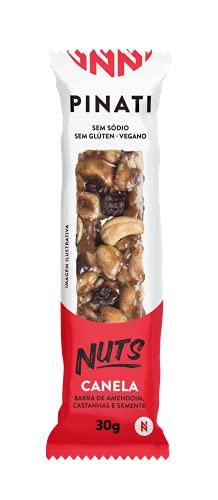 Barra de Nuts Sabor Canela Pinati Display com 12 Unidades