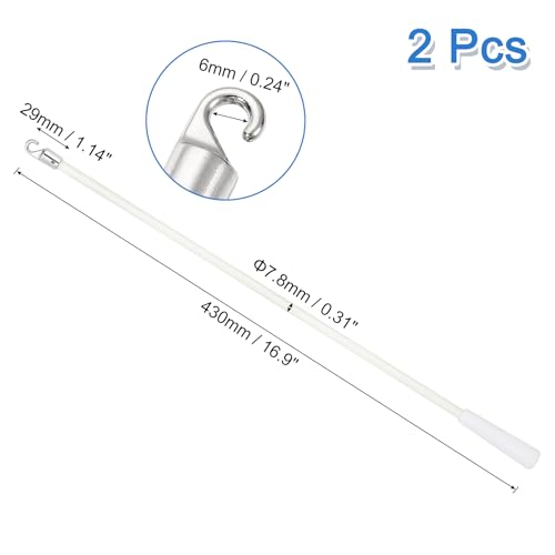 uxcell Blind Wand Replacement with Hook,1Pcs 17