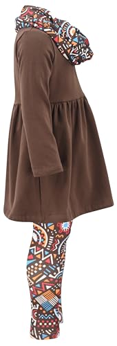 Image of Unique Baby Girls Kids Toddler 3pc Outfit Set Long Sleeve Lightweight Tunic Top Leggings and Scarf