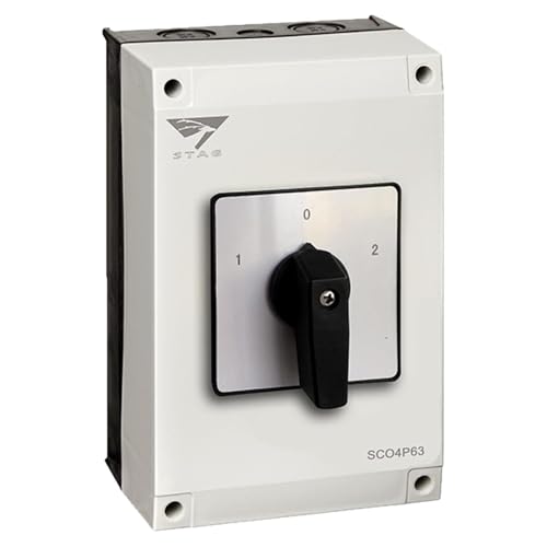 Coffret Inverseur De Source Manuel 63a Monophasé Ou Triphasé Pour Groupe électrogène - Avec Position 0