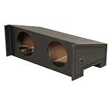 Q Power Dual 10in Behind Rear Seat Downfire Subwoofer Enclosure, QBomb Sub Box Compatible with Jeep CJ5 and CJ7, All Years