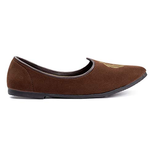 Image of YUVRATO BAXI Men's Suede Material Fashionable Casual Punjabi Jutti, Nagra and Mojari