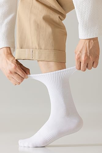 Men's Thin Breathable Socks - 3 Pairs Summer Crew Socks Low Cut Casual Athletic Socks for Men Size 8-132