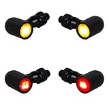 NTHREEAUTO Motorcycle Turn Signals, Universal Front Rear LED Turn Signal Light Mini Blinkers Brake Tail Lights Compatible with Harley Honda Suzuki Triumph Yamaha - 4 PCS