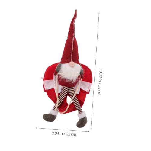 Disfraz de Gnomo de Santa para Perro Talla S Rojo miniatura 2