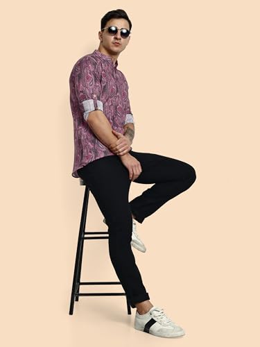 Image of Vardha Men's Cotton Printed Short Kurta with Comfortable Fit and Simple Style and Regular Look | Kurta for Men