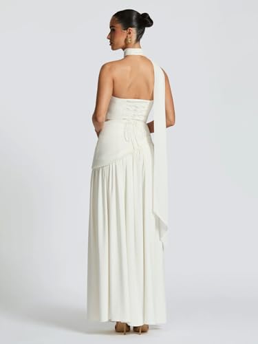 Chiffon Strapless Bridesmaid Dresses with Scarf Wedding Formal Dresses for Bridesmaid with Slit3