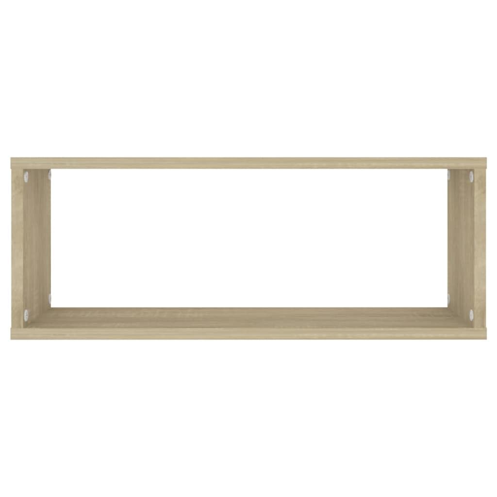 Regał w kształcie kostki, 6 szt. dąb sonoma 60 x 15 x 23 cm, pływające półki ścienne z materiału drewnopochodnego na książki, dekoracje, przedmioty kolekcjonerskie, uniwersalny montaż na