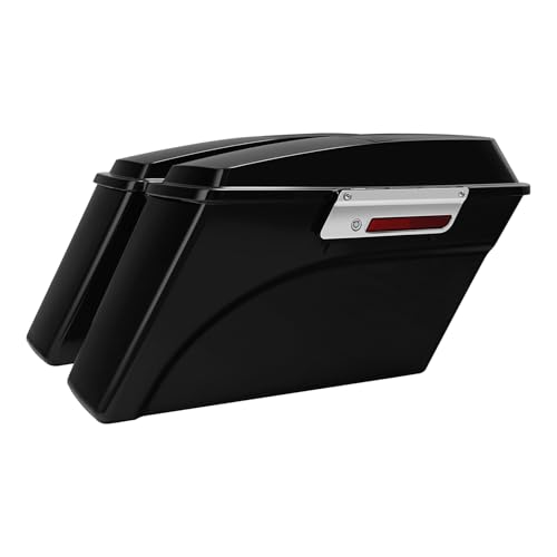 Green-L Alforjas rígidas negras vivas con tapas para altavoces 6x9 aptas para Harley Touring Road King Street Glide Electra Glide 1994-2013 miniatura 5
