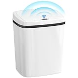 HOMCOM Cubo de Basura Cocina Automático 15 L, Papelera de Cocina con Sensor...