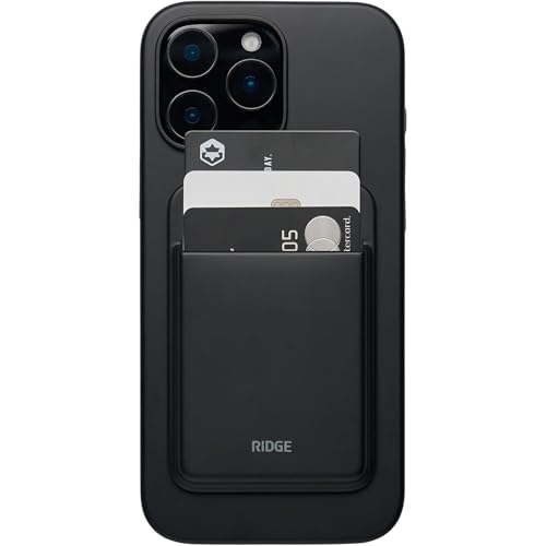 Ridge Magsafe Card Holder - High-Strength For A Secure Hold, Keeps Up To 3 Card, Shatterproof TPU (Matte Black)