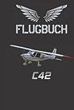  Flugbuch für Motorflieger mit Flugzeugmotiv: Für C42 Piloten - 500 Eintragungen, Notizen, 6x9 Zoll (ca. DIN A5)