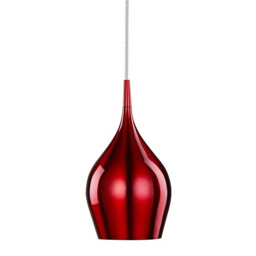 Searchlight Lampada Sospensione Vibrant Ø 12Cm, Rosso - 2
