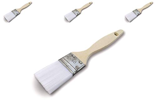 Pinceau de nettoyage queue de morue |Lot de 3 | Nylon | Largeur 40mm | Unité jetable | Multi support | Peinture huile acrylique vernis émaux colle lasure teinture apprêt résine | Kibros 321_40cx3 Cover